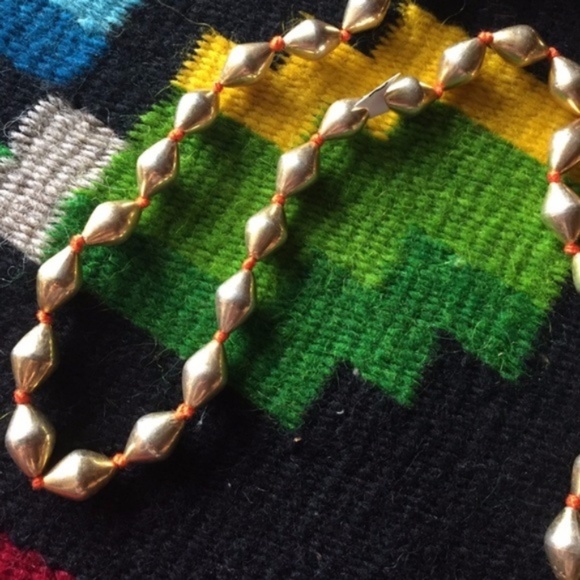 Anthro Metal Beaded Tassel Necklace Roost Midi - Picture 5 of 6